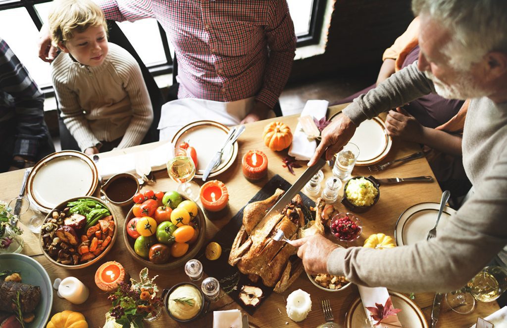 Thanksgiving feast sober